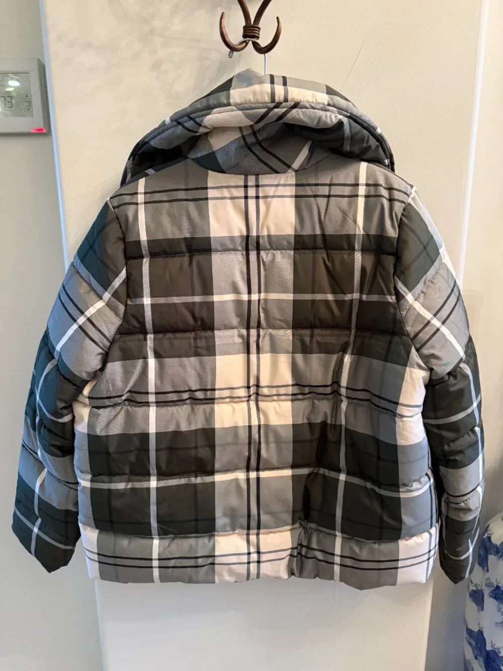 Barbour Germaine Tartan Quilted Puffer Jacket NWT Size 8